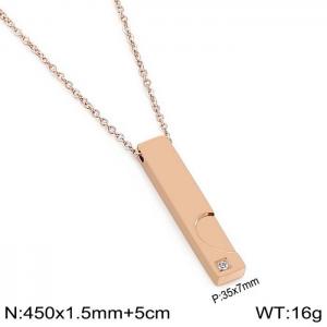 SS Rose Gold-Plating Necklace - KN199352-Z