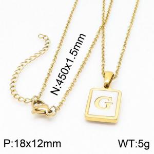 SS Gold-Plating Necklace - KN199666-K