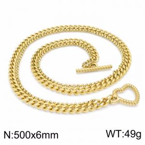 SS Gold-Plating Necklace - KN199688-KFC