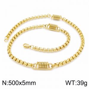 SS Gold-Plating Necklace - KN199691-KLHQ