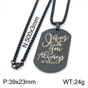 Stainless Steel Black-plating Necklace - KN199727-Z