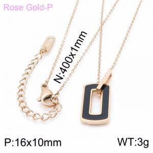 SS Rose Gold-Plating Necklace - KN199926-KLX