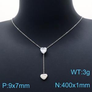 Stainless Steel Stone Necklace - KN199927-KLX