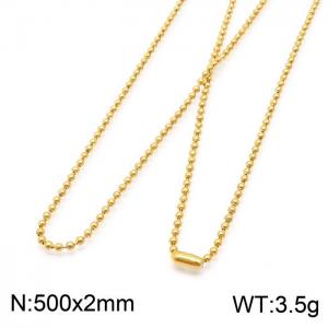 SS Gold-Plating Necklace - KN200000-Z