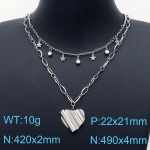 Stainless Steel Necklace - KN200195-K