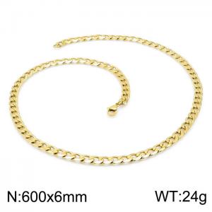 SS Gold-Plating Necklace - KN200418-Z