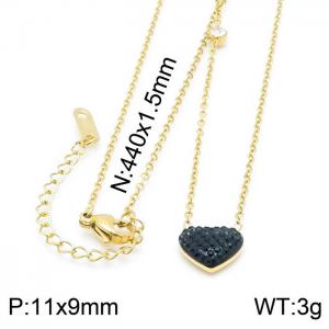 Stainless Steel Stone Necklace - KN200444-KLX