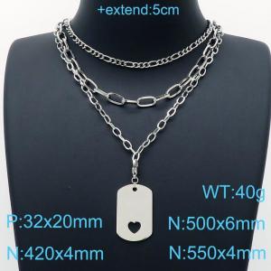 Stainless Steel Necklace - KN200453-Z