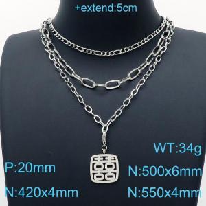 Stainless Steel Necklace - KN200454-Z