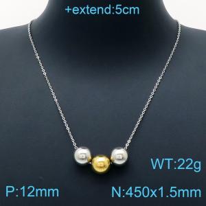 SS Gold-Plating Necklace - KN200482-Z