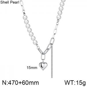 Stainless Steel Necklace - KN200768-WGMB