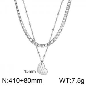 Stainless Steel Necklace - KN200774-WGMB