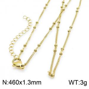 SS Gold-Plating Necklace - KN200834-Z
