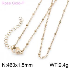 SS Rose Gold-Plating Necklace - KN200835-Z