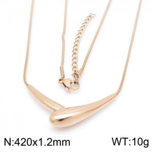 SS Rose Gold-Plating Necklace - KN200870-YX