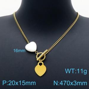 SS Gold-Plating Necklace - KN201150-Z