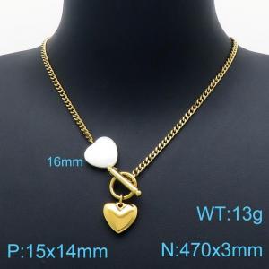 SS Gold-Plating Necklace - KN201151-Z