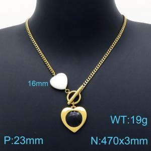 SS Gold-Plating Necklace - KN201165-Z