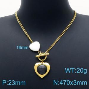 SS Gold-Plating Necklace - KN201168-Z