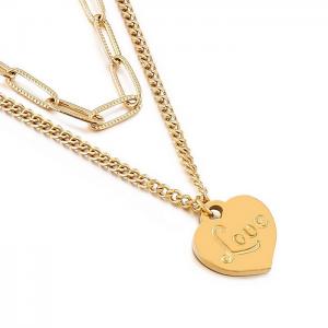 SS Gold-Plating Necklace - KN201225-Z