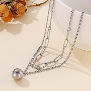 Stainless Steel Necklace - KN201251-Z