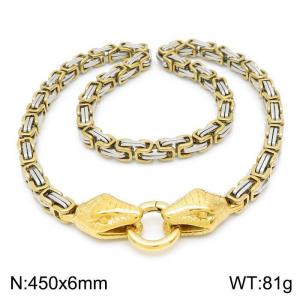 SS Gold-Plating Necklace - KN201612-Z