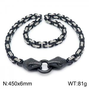 Stainless Steel Black-plating Necklace - KN201617-Z