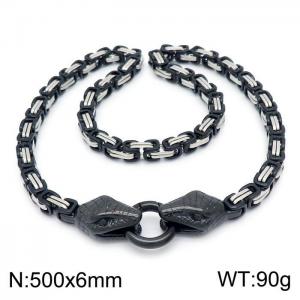 Stainless Steel Black-plating Necklace - KN201618-Z