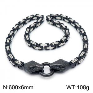 Stainless Steel Black-plating Necklace - KN201620-Z