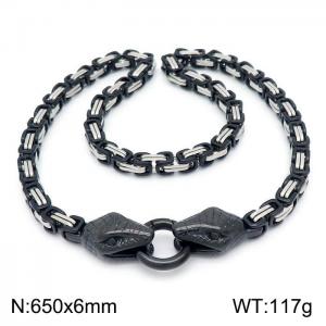 Stainless Steel Black-plating Necklace - KN201621-Z