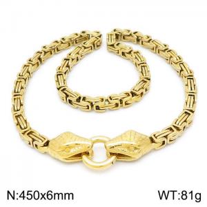 SS Gold-Plating Necklace - KN201622-Z