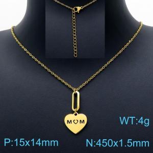 SS Gold-Plating Necklace - KN201651-Z