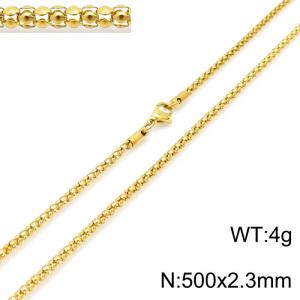 SS Gold-Plating Necklace - KN201686-Z