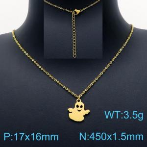 SS Gold-Plating Necklace - KN201720-Z