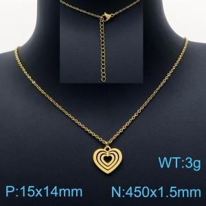 SS Gold-Plating Necklace - KN201724-Z