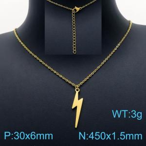 SS Gold-Plating Necklace - KN201726-Z