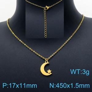 SS Gold-Plating Necklace - KN201728-Z
