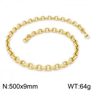 SS Gold-Plating Necklace - KN201774-Z