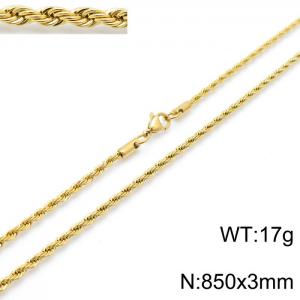 SS Gold-Plating Necklace - KN201803-Z