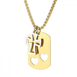 SS Gold-Plating Necklace - KN201835-Z