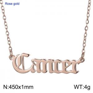 SS Rose Gold-Plating Necklace - KN203199-BLX