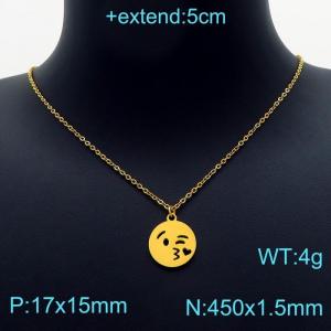 SS Gold-Plating Necklace - KN203207-Z