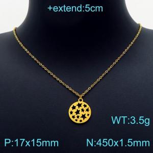 SS Gold-Plating Necklace - KN203208-Z