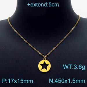 SS Gold-Plating Necklace - KN203209-Z