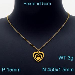 SS Gold-Plating Necklace - KN203210-Z