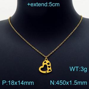 SS Gold-Plating Necklace - KN203211-Z