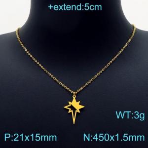 SS Gold-Plating Necklace - KN203212-Z