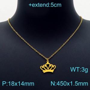 SS Gold-Plating Necklace - KN203213-Z