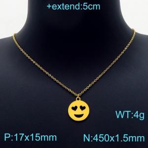 SS Gold-Plating Necklace - KN203214-Z