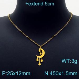 SS Gold-Plating Necklace - KN203215-Z